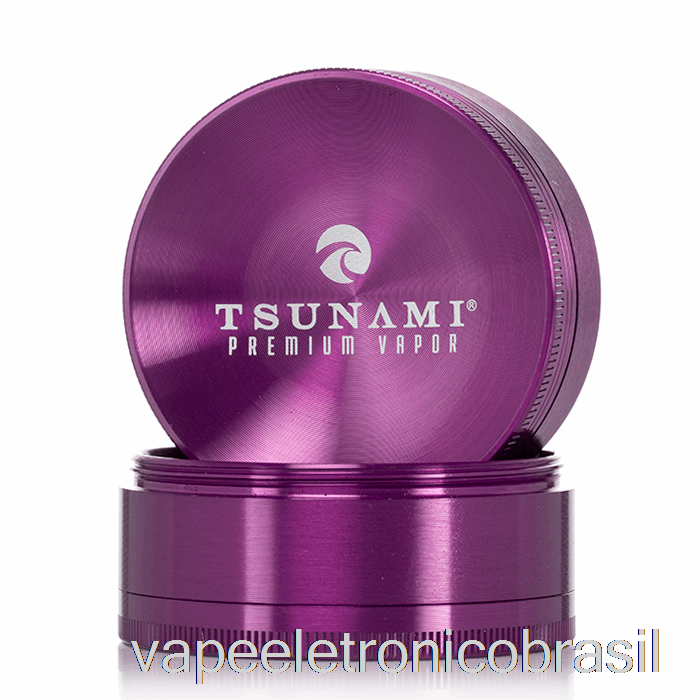 Vape Vaporesso Tsunami 2,4 Polegadas Moedor Superior Afundado De 4 Peças Roxo (63 Mm)